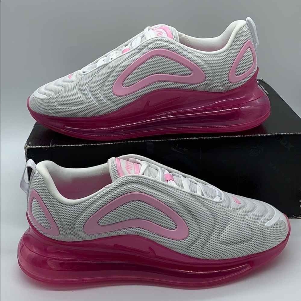 W NIKE AIR MAX 720 white/pink rise-laser fuchsia - Picture 3 of 16
